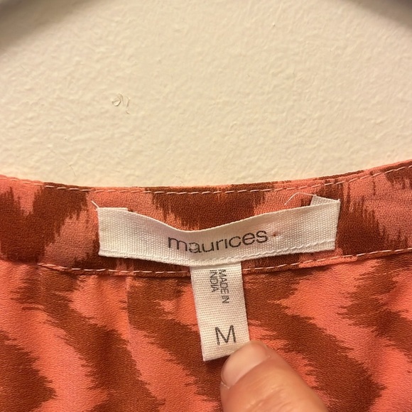 Maurices orange chevron Sleeveless Blouse - size medium - Picture 2 of 8